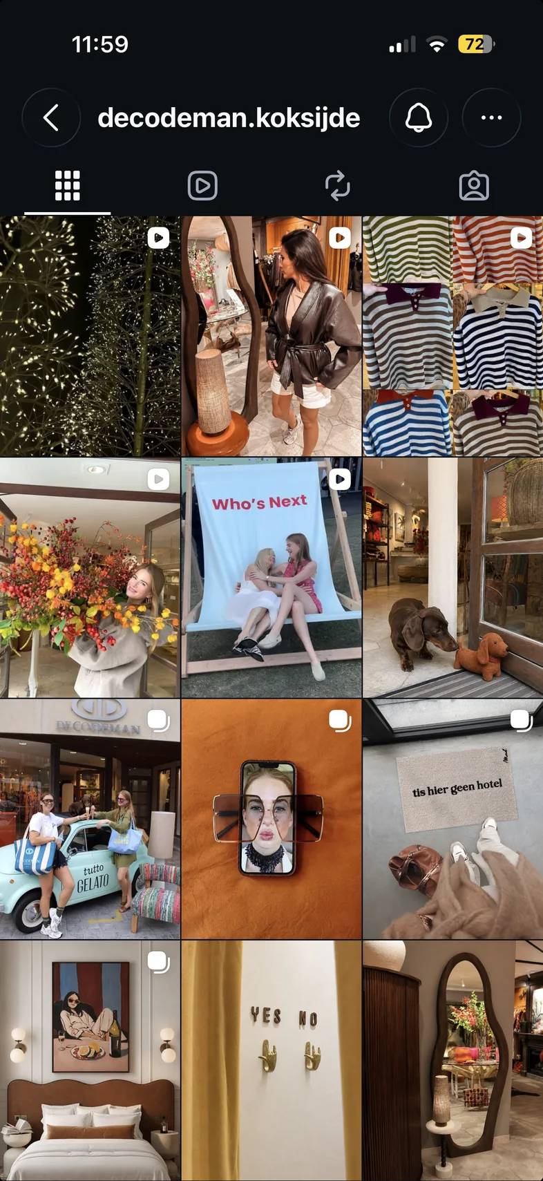 Het Instagramprofiel van @decodeman.koksijde